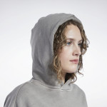 REEBOK CLASSICS NATURAL DYE CROPPED HOODIE - BRÚN GRÁ